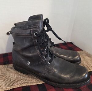 ROCKPORT Brown Leather Sz 11 Mens Chukka Mid Calf Boots Lace Up 500657 Casual